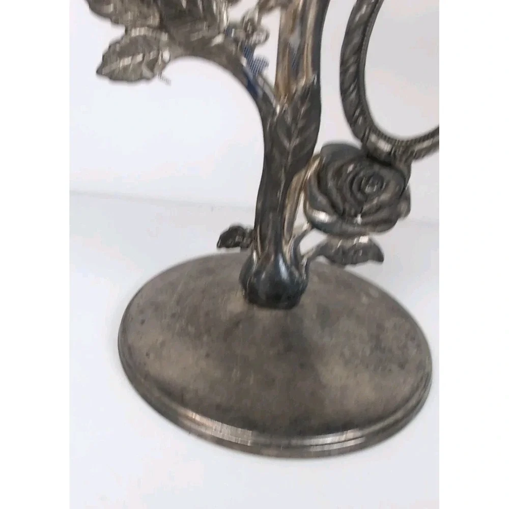 Godinger Silver Art Co. Plated Hanging Picture Frame Tree Roses Flowers Vintage